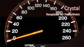  Presentation with cars - Audience pleasing presentation theme consisting of led speedometer found in modern cars backdrop and a wine colored foreground