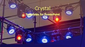 Presentation with led lighting - PPT layouts enhanced with led-stage-lighting-fixtures background and a violet colored foreground