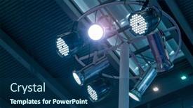  Presentation with led lighting - Theme consisting of led-stage-lighting-fixtures background and a ocean colored foreground