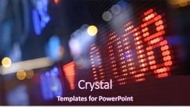  Presentation with market data - Beautiful PPT theme featuring led street lights - stock market data display backdrop and a tawny brown colored foreground