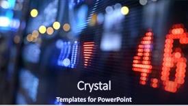  Presentation with market data - Slides with led street lights - stock market data display background and a navy blue colored foreground