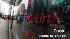  Presentation with market data - Audience pleasing PPT theme consisting of led street lights - stock market data on display backdrop and a dark gray colored foreground