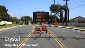  Presentation with led lights - Cool new slide deck with led street lights - traffic sign electronic traffic sign backdrop and a gray colored foreground