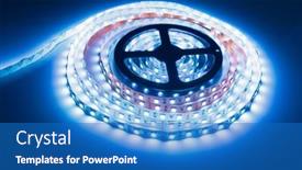  Presentation with led strip - Amazing theme having led-strip-blue-light-roll backdrop and a teal colored foreground