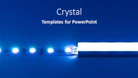  Presentation with led strip - Slide set featuring led-strip-blue-light background and a dark gray colored foreground