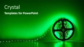 Presentation with led strip - Amazing theme having led-strip-green-light-roll backdrop and a black colored foreground