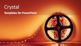  Presentation with led strip - Slide deck featuring led-strip-orange-light-roll background and a crimson colored foreground