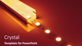  Presentation with led strip - PPT layouts having led-strip-orange-light background and a tawny brown colored foreground