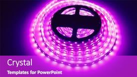  Presentation with led strip - Amazing slide deck having led-strip-purple-light-roll backdrop and a purple colored foreground