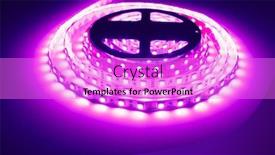 Presentation with led strip - PPT theme consisting of led-strip-purple-light-roll background and a lilac colored foreground