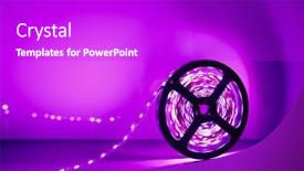  Presentation with led strip - Slide deck with led-strip-purple-light-roll background and a purple colored foreground