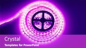  Presentation with led strip - PPT layouts featuring led-strip-purple-light-roll background and a purple colored foreground