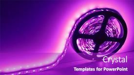  Presentation with led strip - PPT theme featuring led-strip-purple-light-roll background and a purple colored foreground