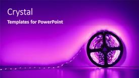  Presentation with led light - Slide set featuring led-strip-purple-light-roll background and a dark gray colored foreground