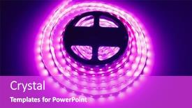  Presentation with led strip - Colorful presentation design enhanced with led-strip-purple-light-roll backdrop and a purple colored foreground