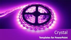 Presentation with led strip - Presentation theme consisting of led-strip-purple-light-roll background and a purple colored foreground