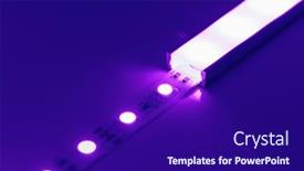  Presentation with led strip - Cool new slide deck with led-strip-purple-light backdrop and a navy blue colored foreground