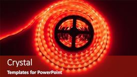  Presentation with led strip - Amazing slide set having led-strip-red-light-roll backdrop and a crimson colored foreground