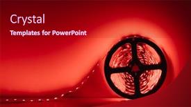  Presentation with led strip - Slide deck enhanced with led-strip-red-light-roll background and a black colored foreground