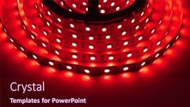  Presentation with led strip - Cool new PPT theme with led-strip-red-light-roll backdrop and a wine colored foreground