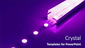  Presentation with led strip - Slide set consisting of led-strip-violet-light background and a navy blue colored foreground