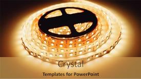  Presentation with led strip - Beautiful PPT layouts featuring led-strip-warm-light-roll backdrop and a yellow colored foreground