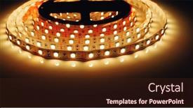  Presentation with led strip - PPT theme having led-strip-warm-light-roll background and a wine colored foreground