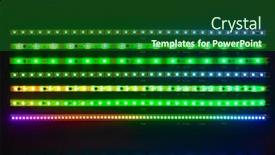  Presentation with led lights - Colorful slides enhanced with led-strips-colorful-rgb-lights backdrop and a  colored foreground