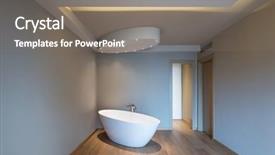  Presentation with bedroom modern - Presentation design featuring led tube - modern bedroom with bathtub luxury background and a  colored foreground