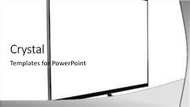  Presentation with white pigeon against the blue - Cool new slide deck with led tv against white background backdrop and a white colored foreground