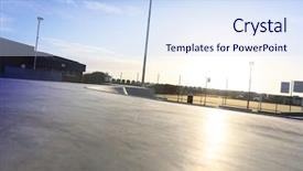  Presentation with drone public saftey - Theme with ledge - public skatepark in harwich essex background and a sky blue colored foreground