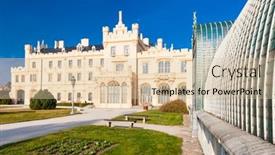  Presentation with unesco - Amazing presentation having lednice-castle-in-southern-moravia backdrop and a lemonade colored foreground