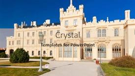  Presentation with unesco - Amazing PPT theme having lednice-castle-in-southern-moravia backdrop and a lemonade colored foreground