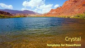  Presentation with boat tourism - PPT theme with lee-s-ferry background and a tawny brown colored foreground