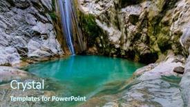  Presentation with natural water disaster - Theme featuring lefkada island with natural azure background and a  colored foreground