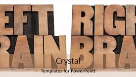  Presentation with brain mindfulness - Slide deck with left brain and right brain background and a coral colored foreground