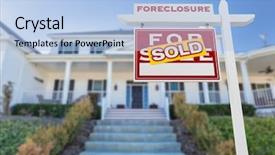  Presentation with foreclosure - Cool new slide set with left facing foreclosure sold backdrop and a light blue colored foreground