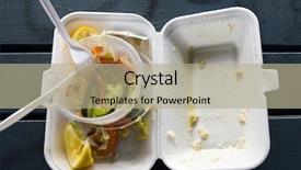  Presentation with salt water fish - Presentation having left over fish and salad background and a mint green colored foreground