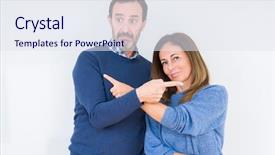  Presentation with loving hearts love heart candy - PPT theme featuring left overs - beautiful middle age couple background and a sky blue colored foreground