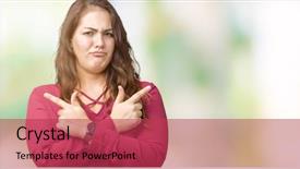  Presentation with plus size fashion model - Slide deck with left overs - beautiful plus size young woman background and a  colored foreground