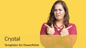  Presentation with young sing woman singing young - Amazing presentation theme having left overs - beautiful plus size young woman backdrop and a yellow colored foreground