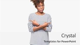  Presentation with african american presenter - Beautiful theme featuring left overs - beautiful young african american woman backdrop and a  colored foreground