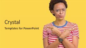  Presentation with african american and baby - Beautiful presentation theme featuring left overs - beautiful young african american woman backdrop and a  colored foreground