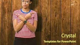  Presentation with direction - Presentation featuring left overs - beautiful young african american woman background and a  colored foreground