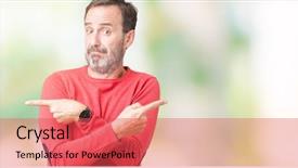  Presentation with right middle lobe - Theme consisting of left overs - handsome middle age hoary senior background and a  colored foreground