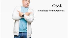  Presentation with arab - Theme with left overs - middle age arab man wearing background and a white colored foreground