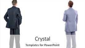  Presentation with 3d man business leader - Cool new theme with left overs - two business mans backdrop and a white colored foreground