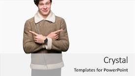  Presentation with one young man exercising handball - Audience pleasing slides consisting of left overs - young handsome man wearing winter backdrop and a white colored foreground