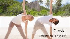  Presentation with recreation - Beautiful slides featuring left triangle pose over exotic backdrop and a lemonade colored foreground