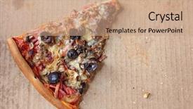  Presentation with black people boxing - Cool new slides with leftover food - last lonely slice of pizza backdrop and a coral colored foreground